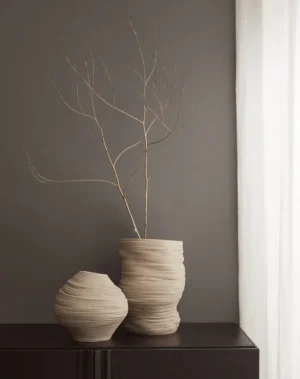 Asymmetric Stoneware Vase